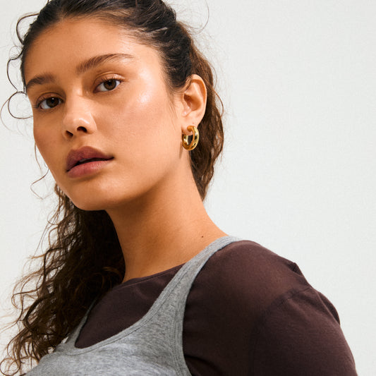 Phase Recycled Earrings - Gold Plated