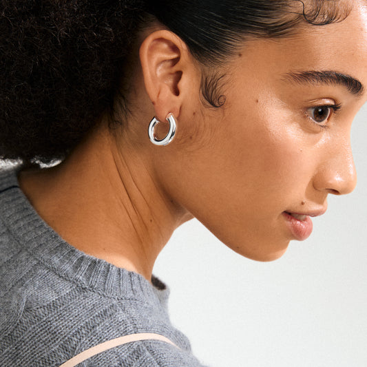 Phase Recycled Earrings - Silver Plated