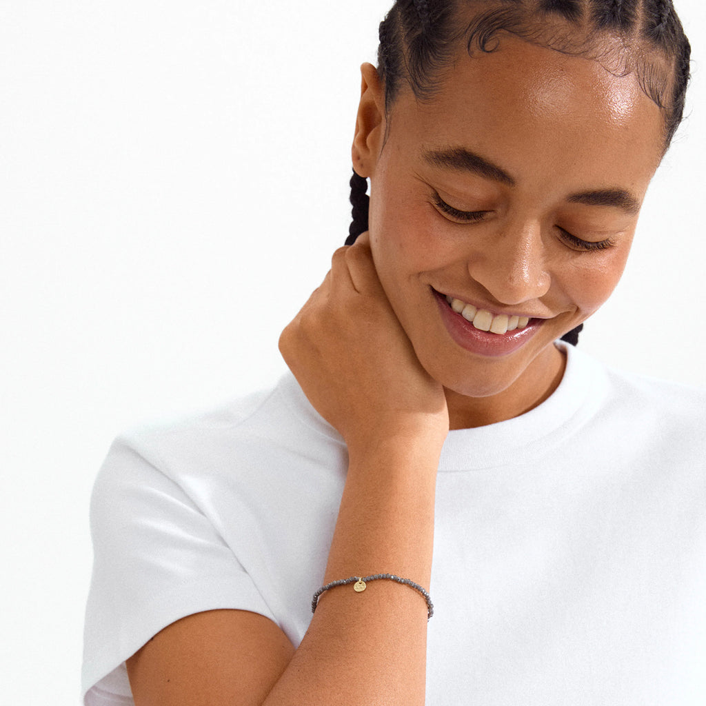 Indie Bracelet - Gold Plated - Grey