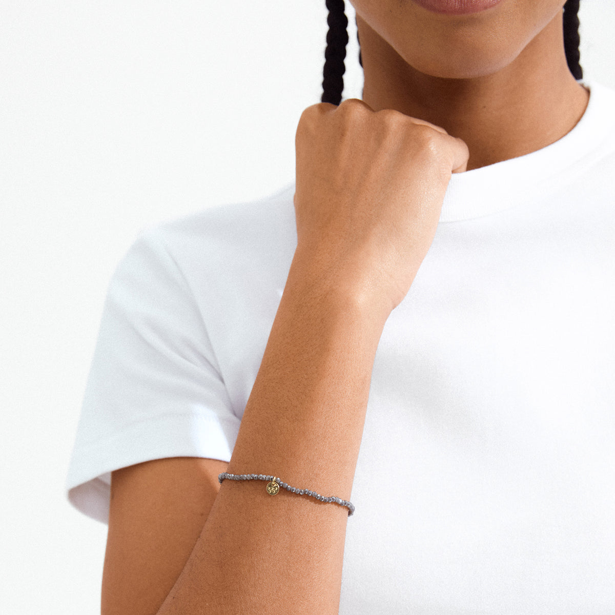 Indie Bracelet - Gold Plated - Grey