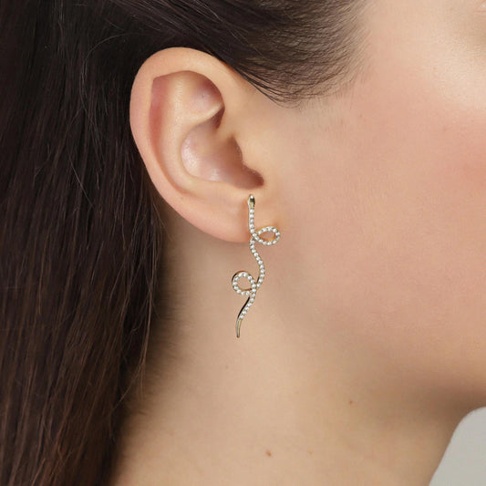 Ebba Pi Earrings - Silver Plated