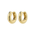 Aica Recycled Chunky Huggie Hoop Earrings - Gold Plated