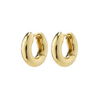 Aica Recycled Chunky Huggie Hoop Earrings - Gold Plated