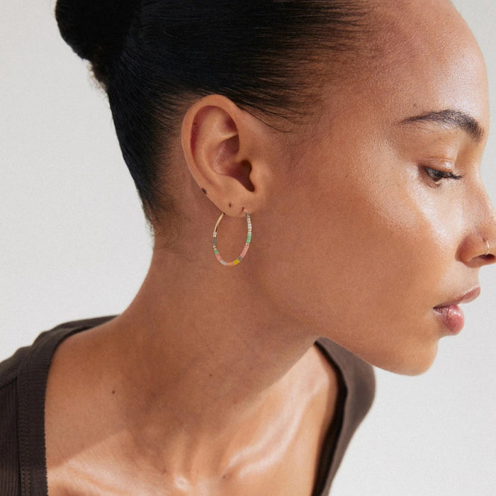 Alison Hoop Earrings Rose - Gold Plated