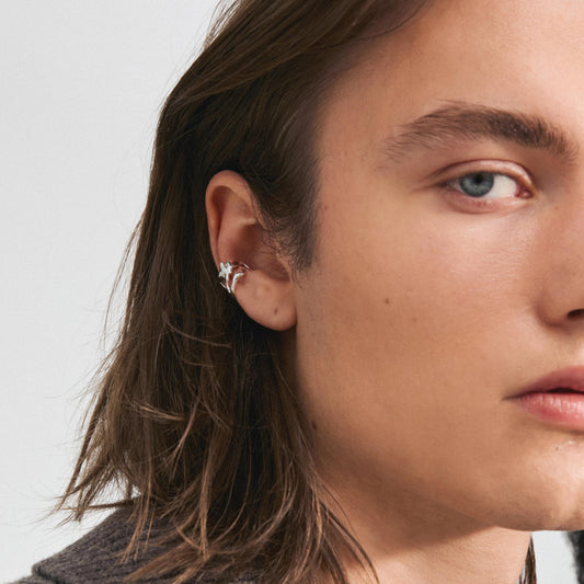 Zena Recycled Ear Cuff - Silver Plated