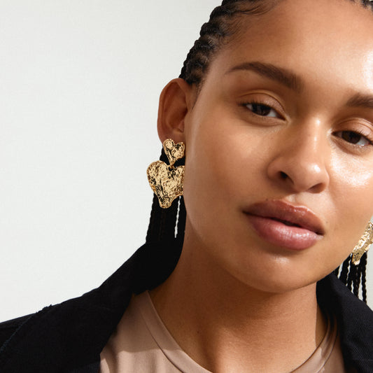 Ryan Recycled Earrings - Gold Plated