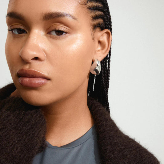 Dune Recycled Earrings - Silver Plated