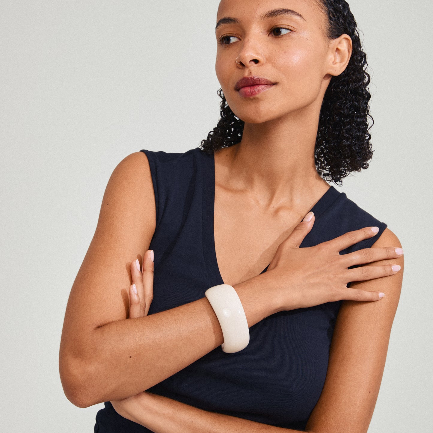 Aase Maxi Bangle - Beige