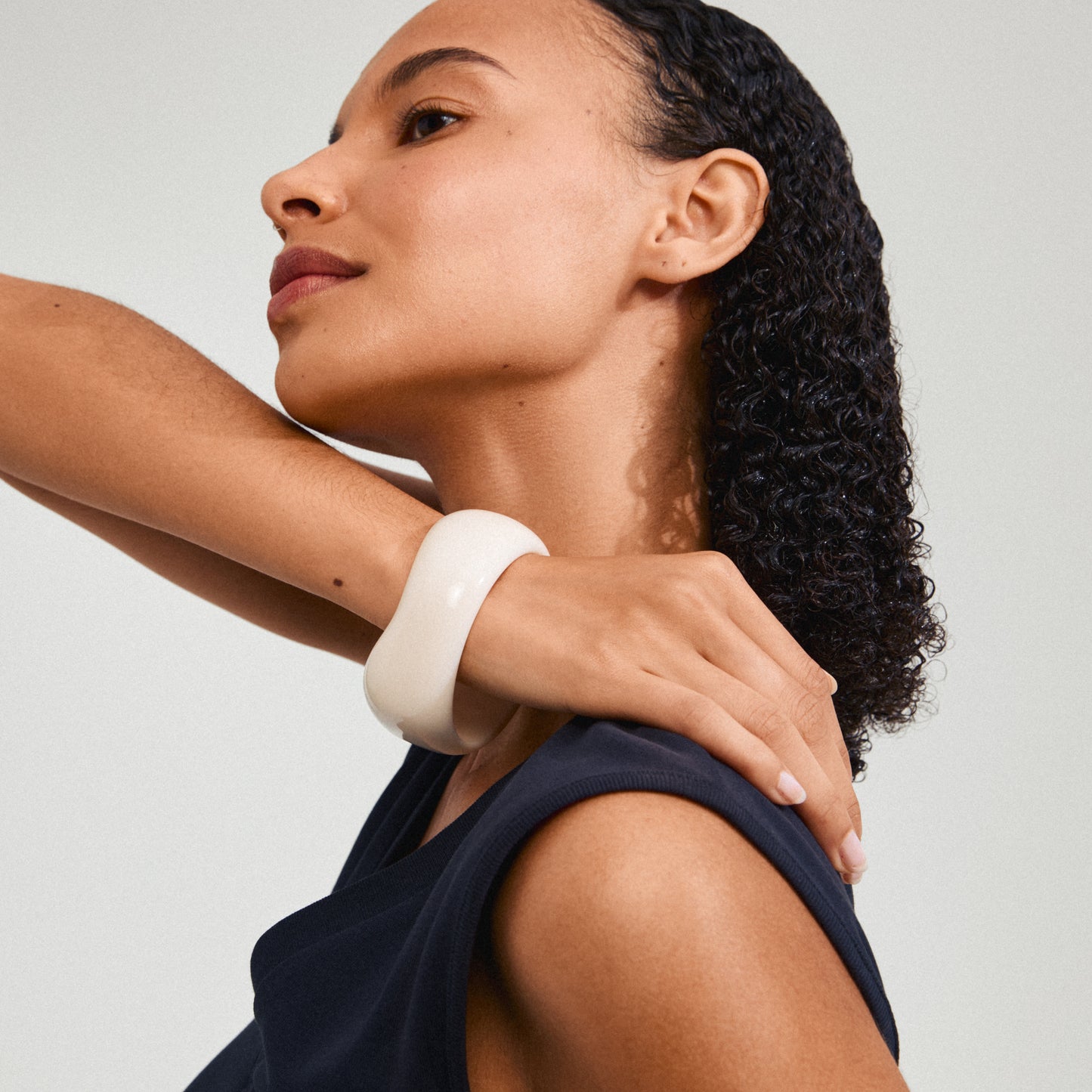 Aase Maxi Bangle - Beige