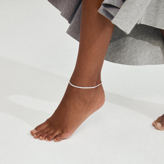 Joanna Ankle Chain - Silver Plated