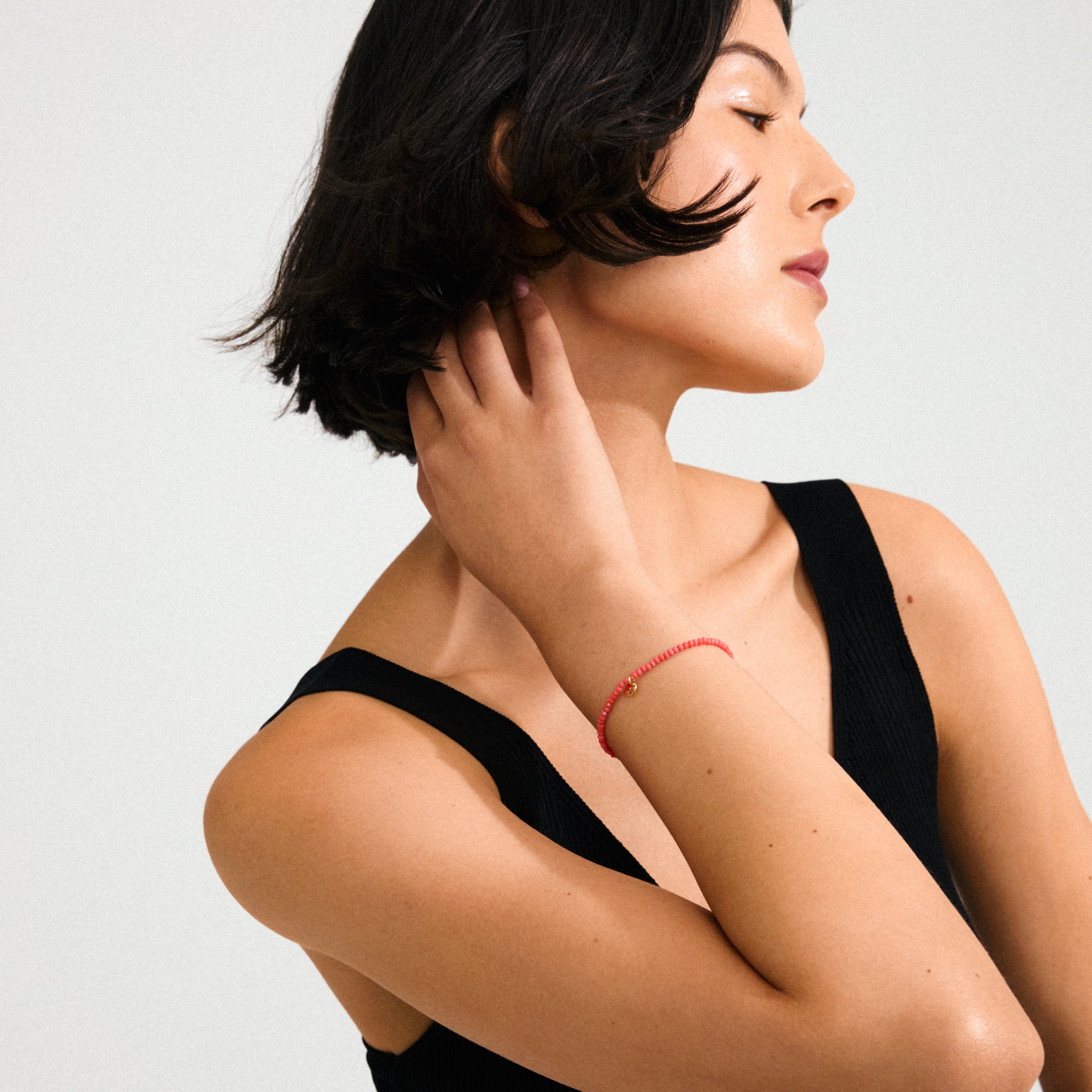 Indie Bracelet - Gold Plated - Peach