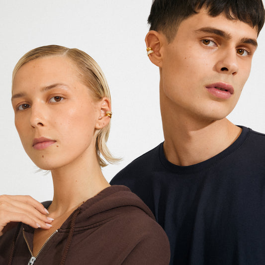 Hudsyn Ear Cuff 2-In-1 Set - Gold Plated