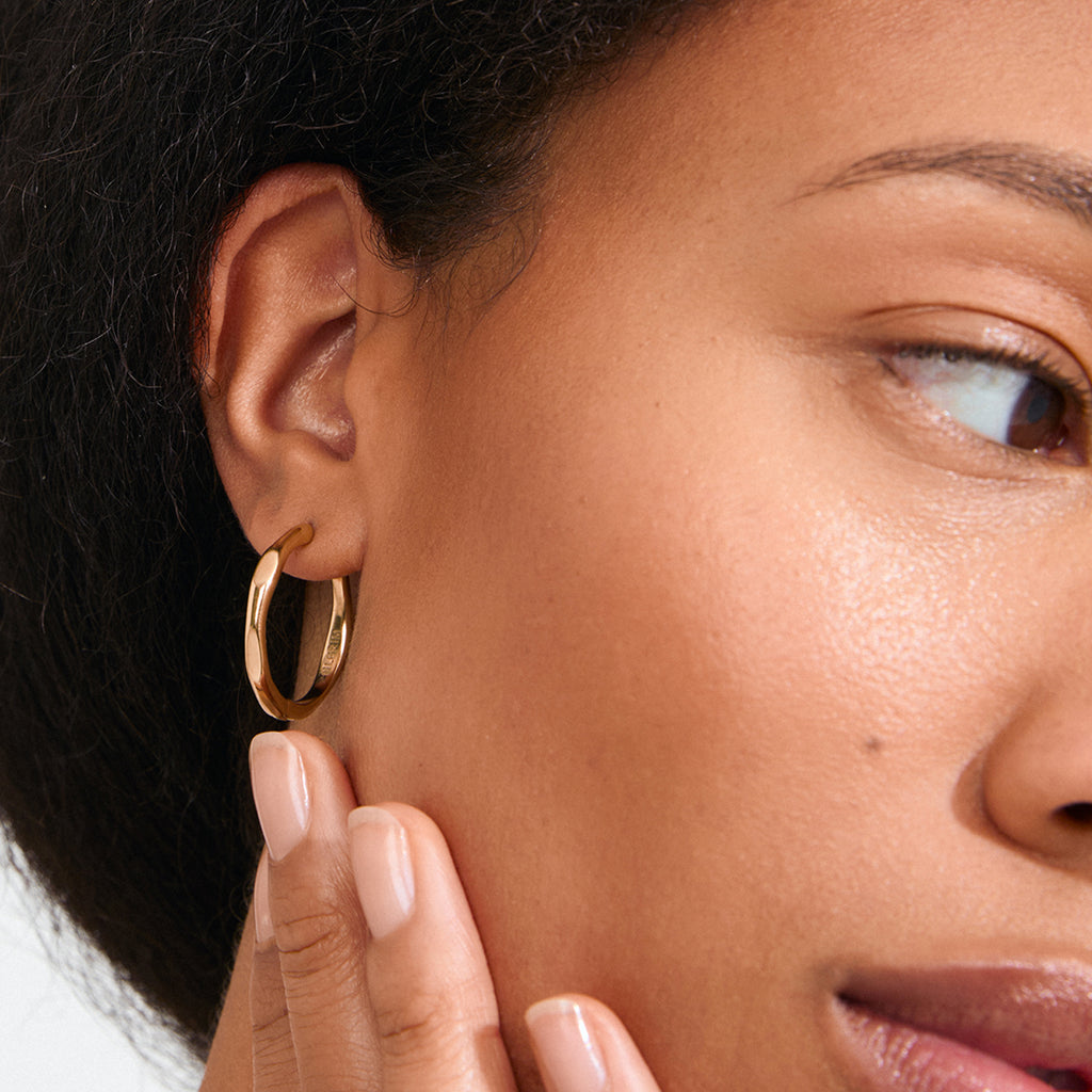 Inner Hoop Earrings Gold-Plated