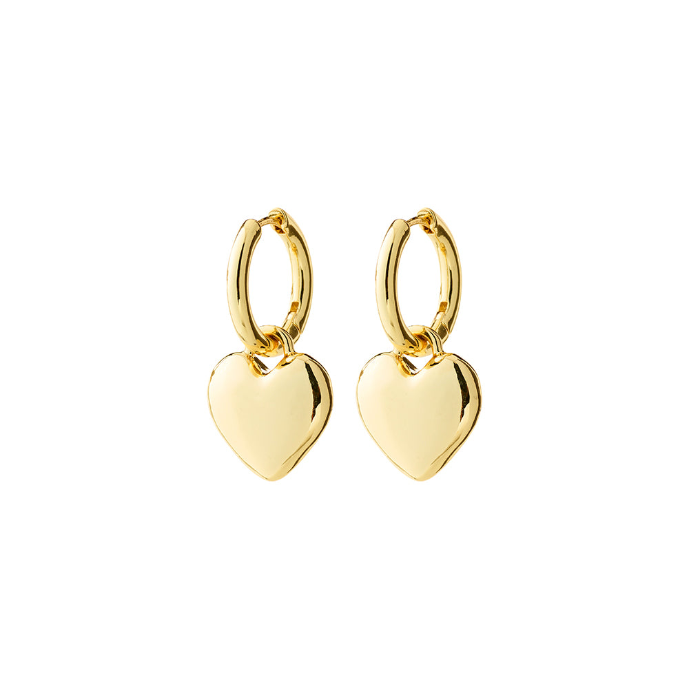 Arien Heart Earrings - Gold Plated