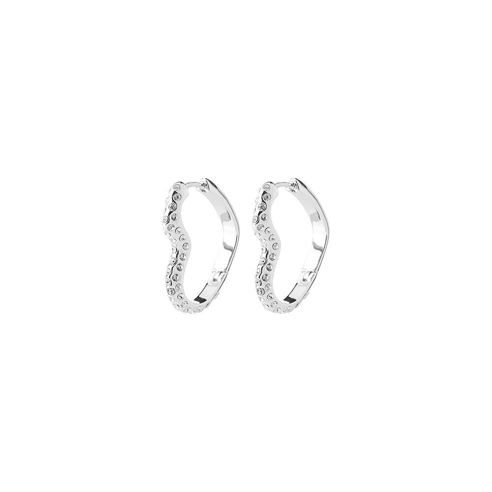 Sora Heart Earrings - Silver Plated