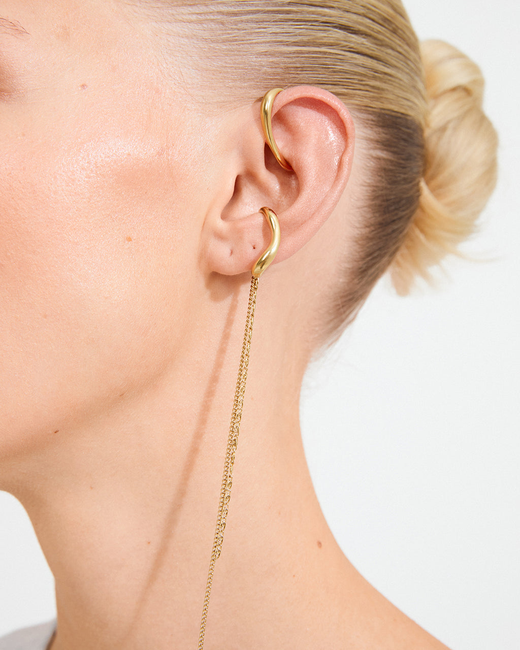 Evon Ear Cuff 2-In-1 Set - Gold-Plated