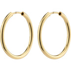 April Recycled Small Hoop Earrings - Gold Plated