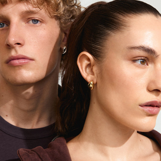 Dune Recycled Earrings - Gold Plated