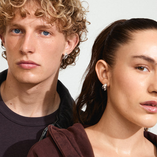 Dune Recycled Earrings - Silver Plated