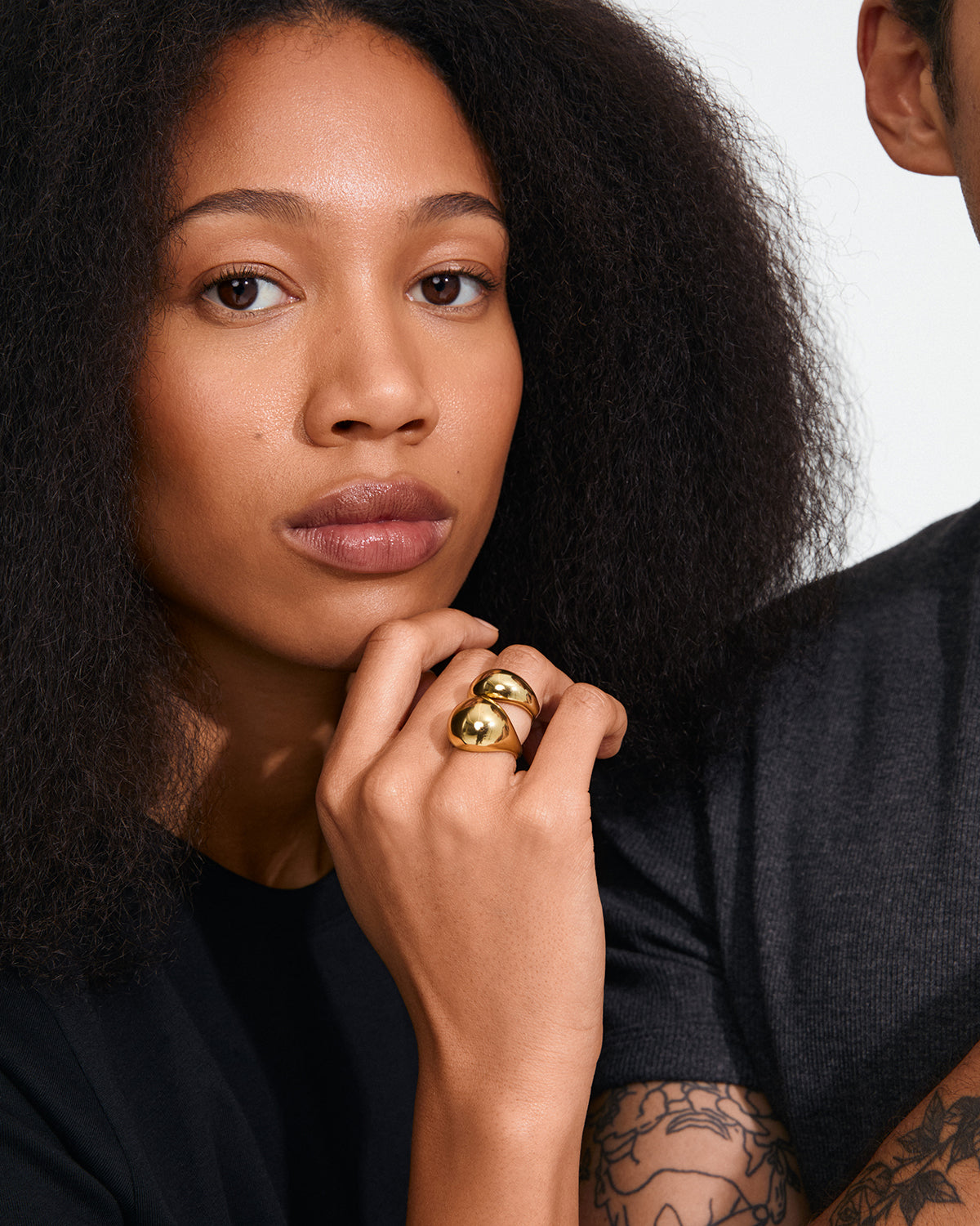 Evon Rings 2-In-1 Set - Gold-Plated