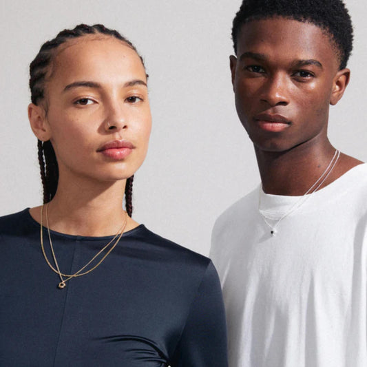 Act Necklace - Gold Plated - Black