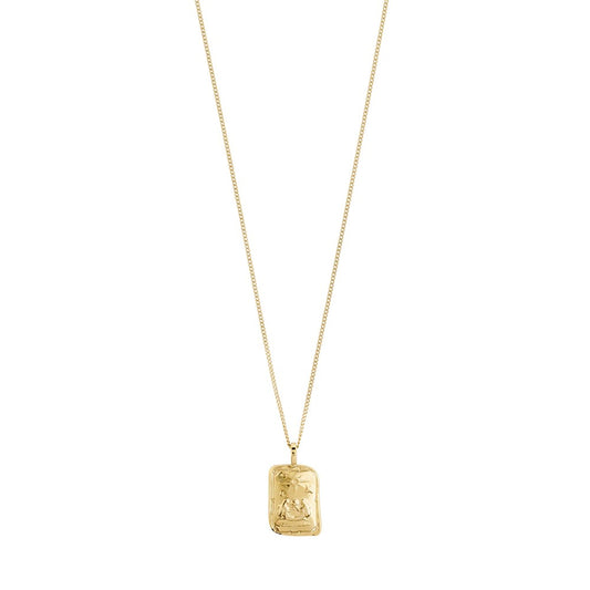 Gemini Recycled Zodiac Sign Necklace - Gold Plated