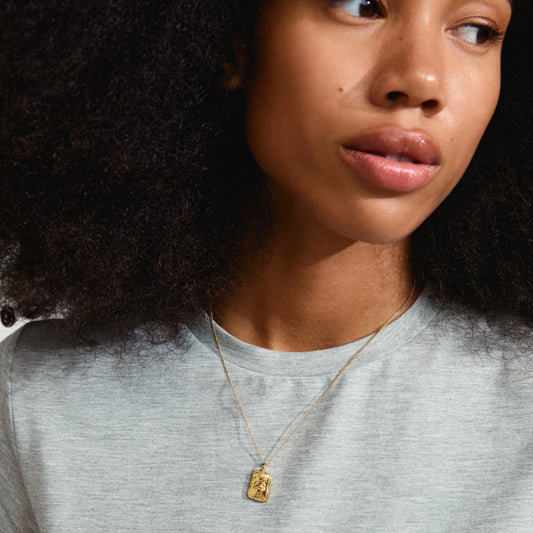 Cancer Recycled Zodiac Sign Necklace - Gold Plated