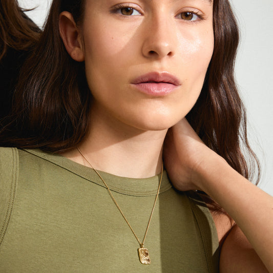 Leo Recycled Zodiac Sign Necklace - Gold Plated