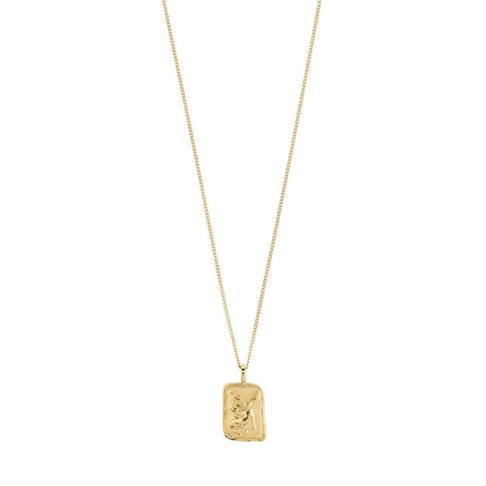 Virgo Recycled Zodiac Sign Necklace - Gold Plated
