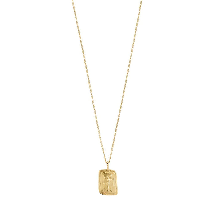 Libra Recycled Zodiac Sign Necklace - Gold Plated