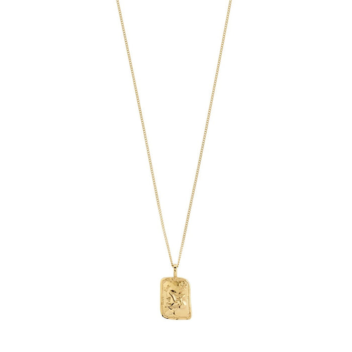 Capricornus Recycled Zodiac Sign Necklace - Gold Plated