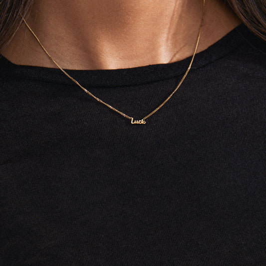 Luck Recycled Necklace - Gold Plated