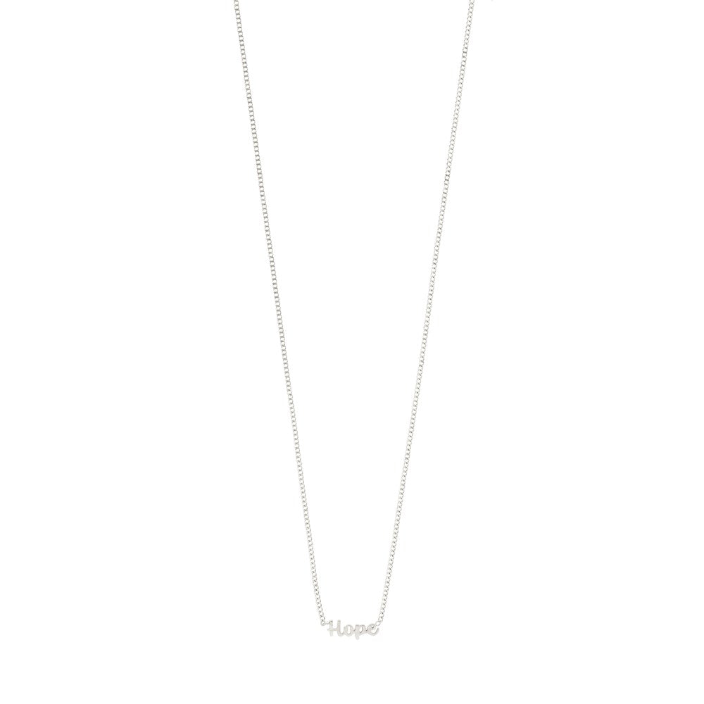 Hope Recycled Necklace - Silver Plated