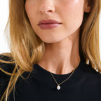 Eila Pi Necklace - Gold Plated - White