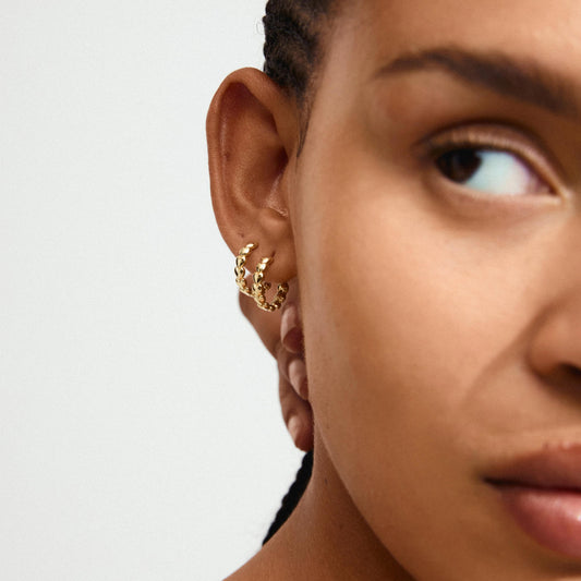 Maeve Recycled Hoop Earrings - Gold Plated