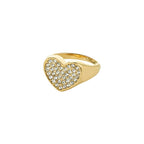 Emmett Recycled Crystal Ring - Gold Plated