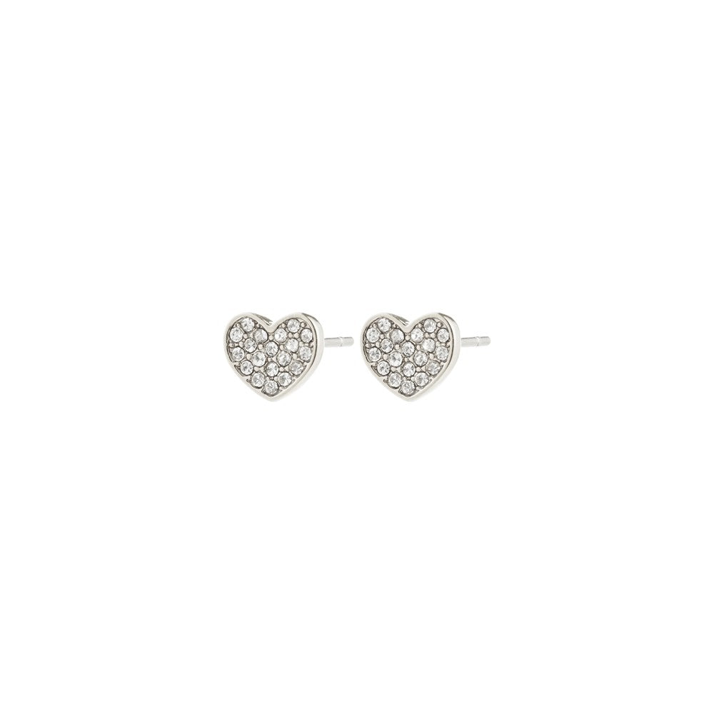 Emmett Recycled Crystal Earrings - Silver Plated