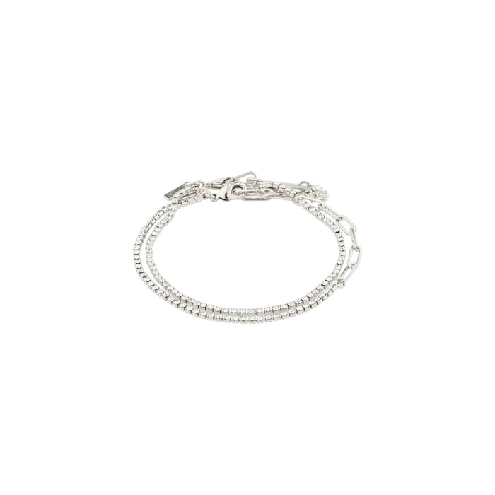 Rowan Crystal Bracelet 2-in-1 - Silver Plated