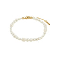 Elliana White Bracelet - Gold Plated