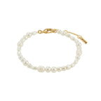 Elliana White Bracelet - Gold Plated