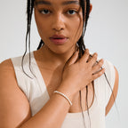Elliana White Bracelet - Gold Plated
