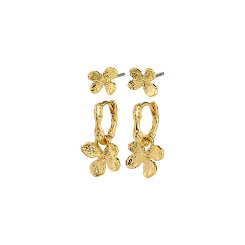 Ajani Earrings 2-In-1 Set - Gold Plated