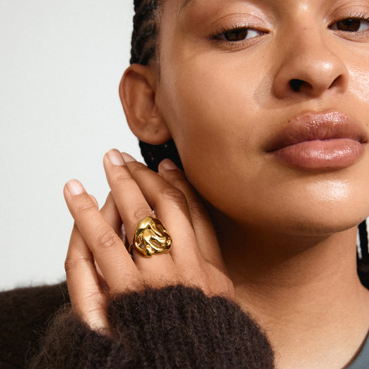 Luca Recycled Ring - Gold Plated