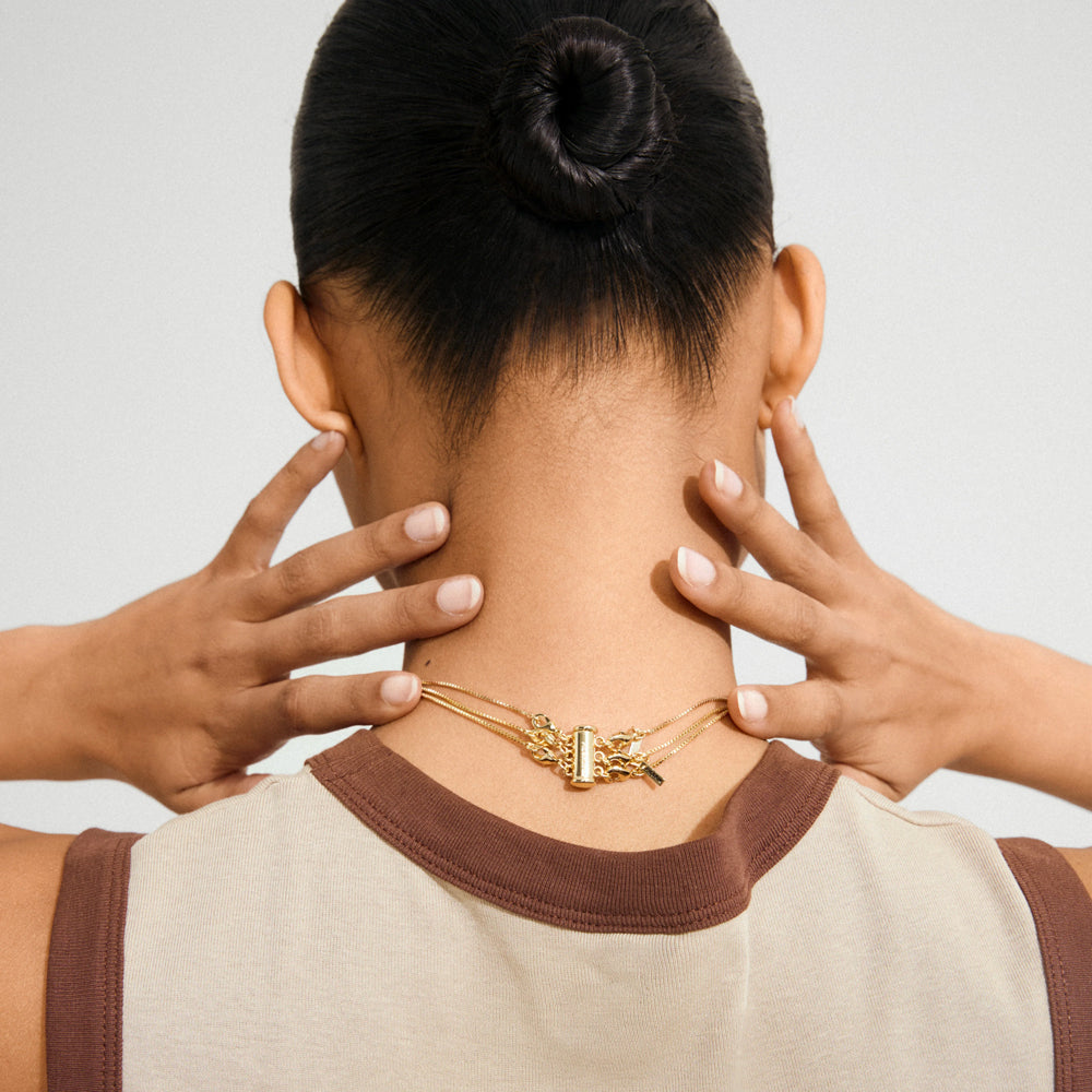 Nancy Recycled Necklace - Gold Plated