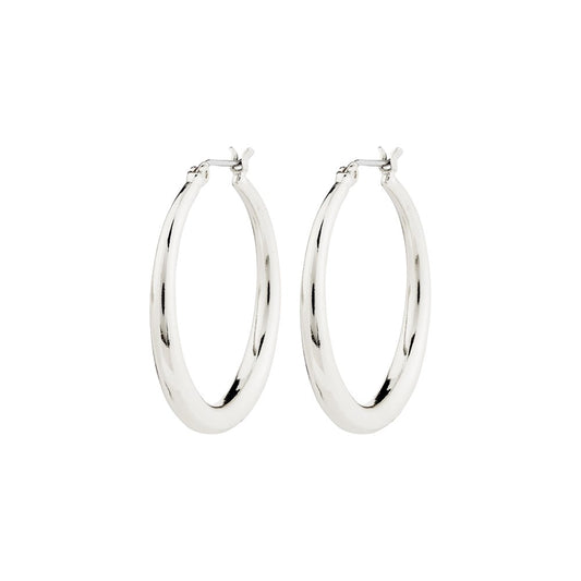 Jorun Recycled Hoop Earrings - Silver Plated