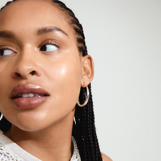 Jorun Recycled Hoop Earrings - Silver Plated