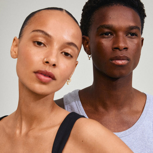 Joa Recycled Crystal Hoop Earrings - Gold Plated - Crystal