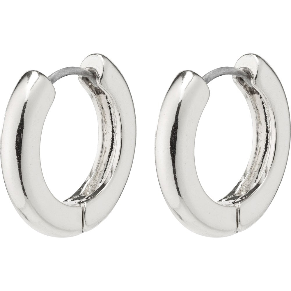 Tyra Recycled Chunky Hoop Earrings - Silver Plated