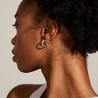 Tyra Recycled Chunky Hoop Earrings - Silver Plated