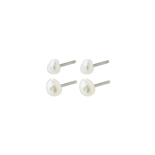 Johanne Pearl Earrings 2-In-1 Set - White